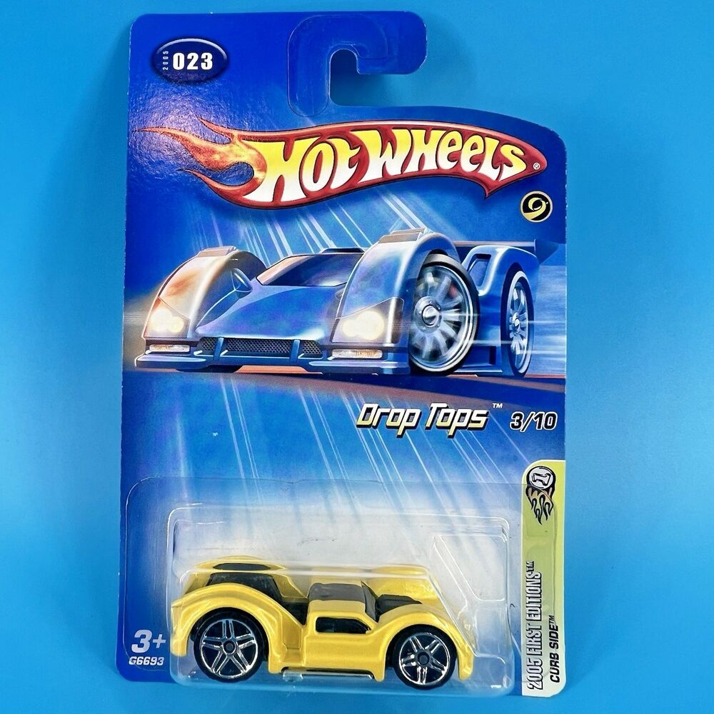 Hot Wheels 2005 First Editions Curb Side 3/10 Yellow 023 Drop Tops. New